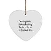 Funny Security Guard Gifts, Heart Ornament for Christmas Unique Presents from Friends, Coworkers, Family - Image 1